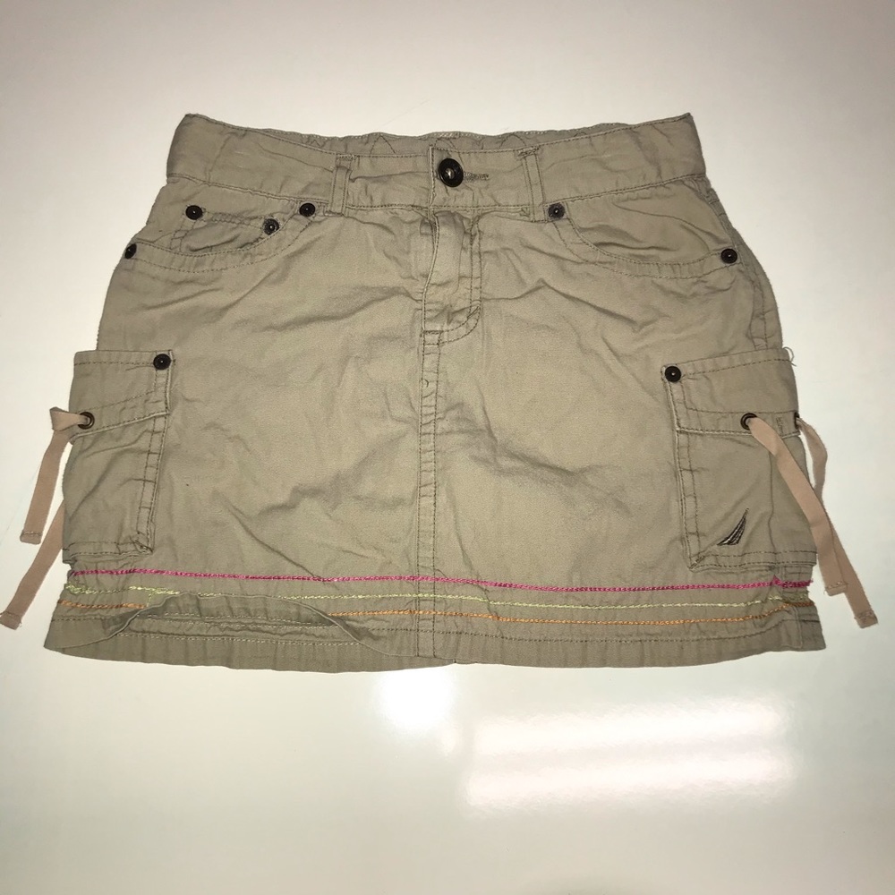 Khaki mini skirt